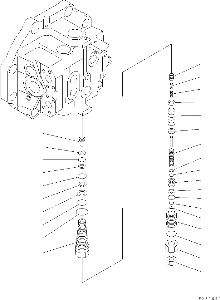 Схема запчастей Komatsu PC300LL-7L - МОТОР ХОДА (CROSS OVER РАЗГРУЗ. КЛАПАН) (УСИЛ.) НИЖНЯЯ ГИДРОЛИНИЯ И ЛИНИЯ ХОДА