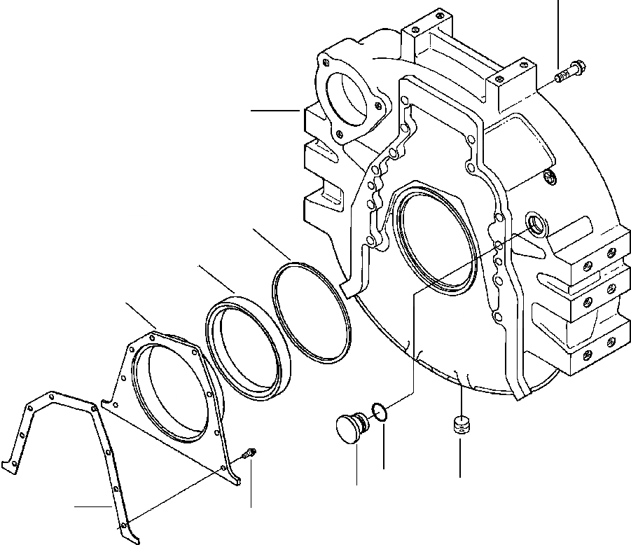 Схема запчастей Komatsu PC300LC-6LC - FIG. A8-AA КАРТЕР МАХОВИКА ДВИГАТЕЛЬ