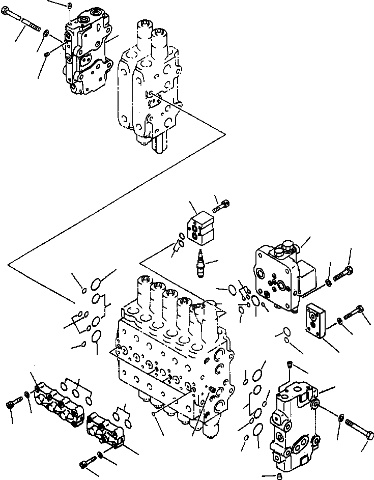 Схема запчастей Komatsu PC300LC-6LC - FIG. H-A ОСНОВН. КЛАПАН - АКТУАТОР (/) - PCLC/HD- - заводской номер A8 - A8 ГИДРАВЛИКА