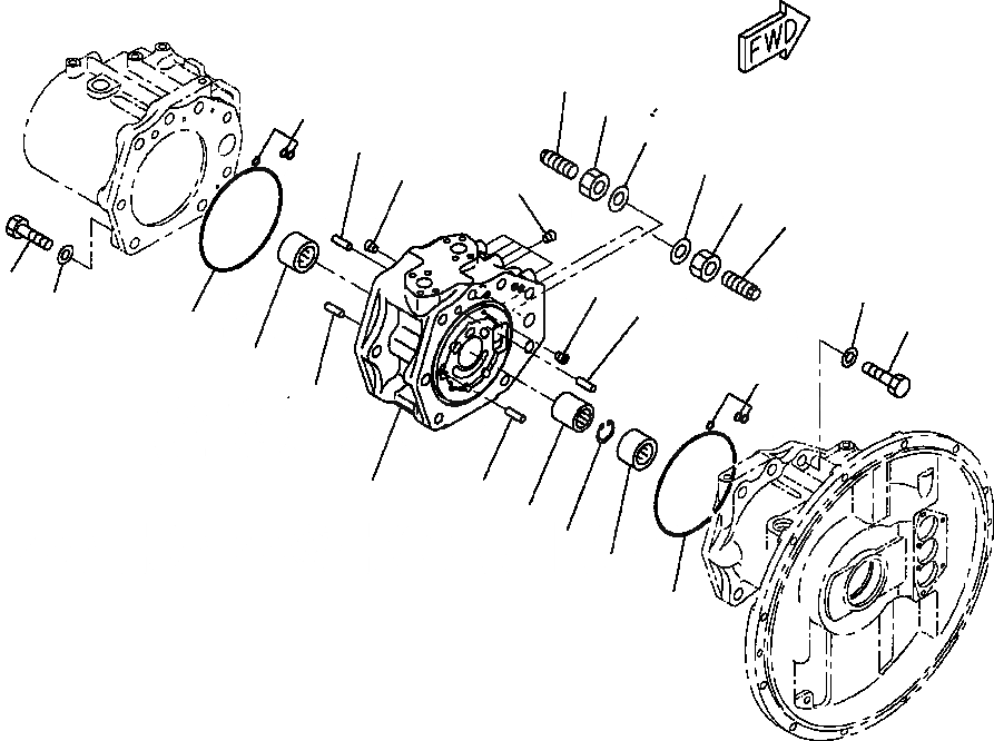 Схема запчастей Komatsu PC300LC-6LC - FIG. H-A ОСНОВН. ГИДР. НАСОС., НАСОС /9 - HPV ++BARO- ГИДРАВЛИКА