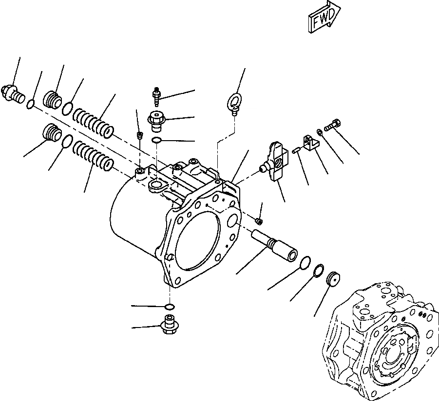 Схема запчастей Komatsu PC300LC-6LC - FIG. H-A ОСНОВН. ГИДР. НАСОС., НАСОС /9 - HPV ++BARO- ГИДРАВЛИКА