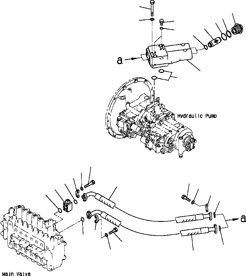 Схема запчастей Komatsu PC300LC-6LC - FIG. H-A ЛИНИЯ ПОДАЧИ C ПРОХОДНЫМ ФИЛЬТРОМ - (PCLC- заводской номер A8 - A87, PCHD- заводской номер A8 - A89) ГИДРАВЛИКА