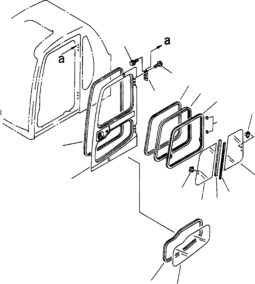 Схема запчастей Komatsu PC300LC-6LC - FIG. K-A OPERATOR КАБИНА - ДВЕРЬ КАБИНА ОПЕРАТОРА И СИСТЕМА УПРАВЛЕНИЯ