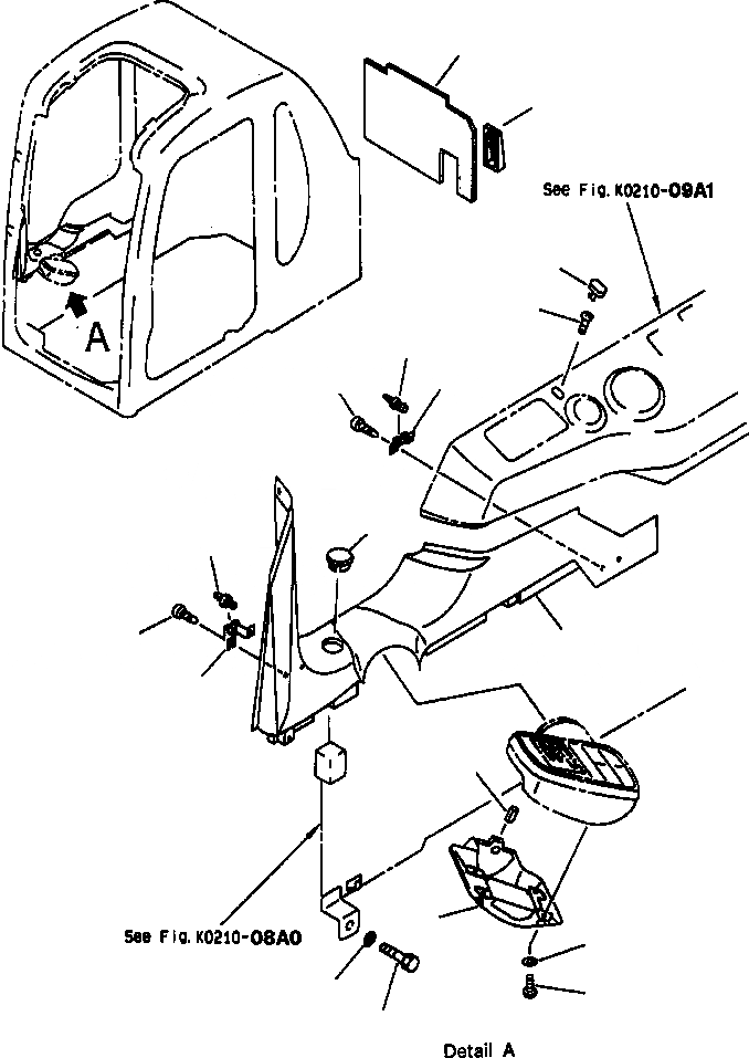 Схема запчастей Komatsu PC300LC-6LC - FIG. K-A OPERATOR КАБИНА - КРЫШКА ПАНЕЛИ С МОНИТОРОМ (С КОНДИЦИОНЕРОМ) КАБИНА ОПЕРАТОРА И СИСТЕМА УПРАВЛЕНИЯ