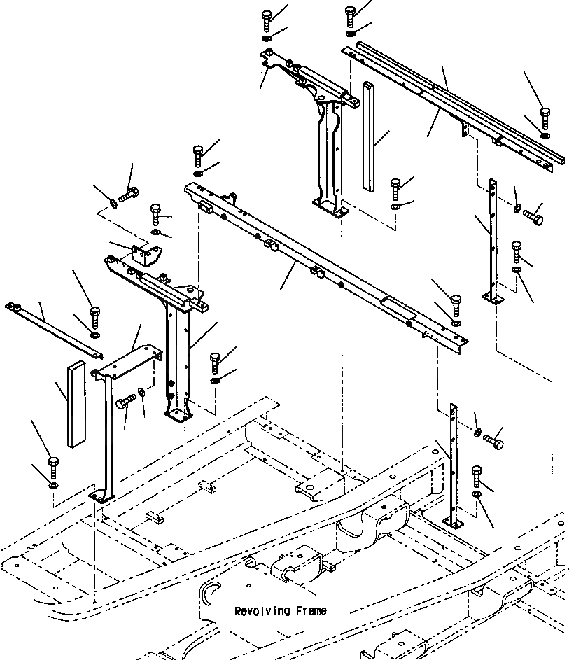 Схема запчастей Komatsu PC300LC-6LC - FIG. M-A РАМА - КАБИНА ЧАСТИ КОРПУСА