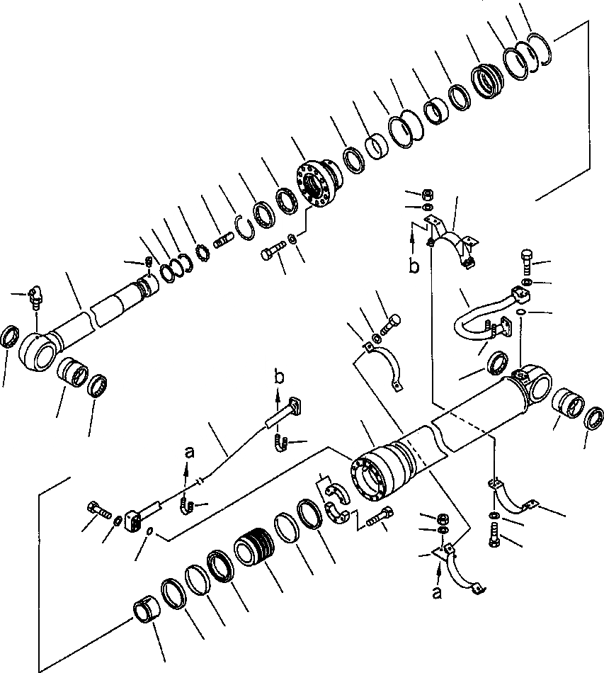 Схема запчастей Komatsu PC300LC-6LC - FIG. T-A ЦИЛИНДР РУКОЯТИ- ДЛЯ СТАНДАРТН. DUTY СТРЕЛА РАБОЧЕЕ ОБОРУДОВАНИЕ