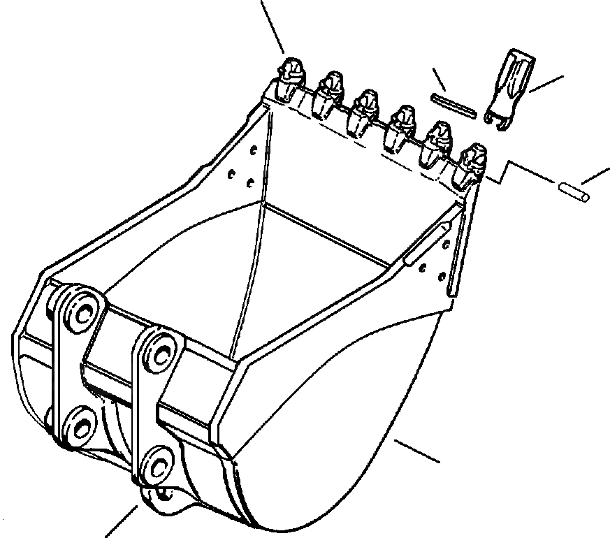 Схема запчастей Komatsu PC300LC-6LC - FIG. T-A8 КОВШ С VERTIБЛОКИР. TEETH, STDP - . CU.YD. ( IN. ШИР.) РАБОЧЕЕ ОБОРУДОВАНИЕ