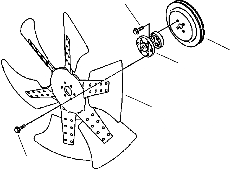 Схема запчастей Komatsu PC300LC-7L - B8-A ВЕНТИЛЯТОР ОХЛАЖДЕНИЯ КОМПОНЕНТЫ ДВИГАТЕЛЯ
