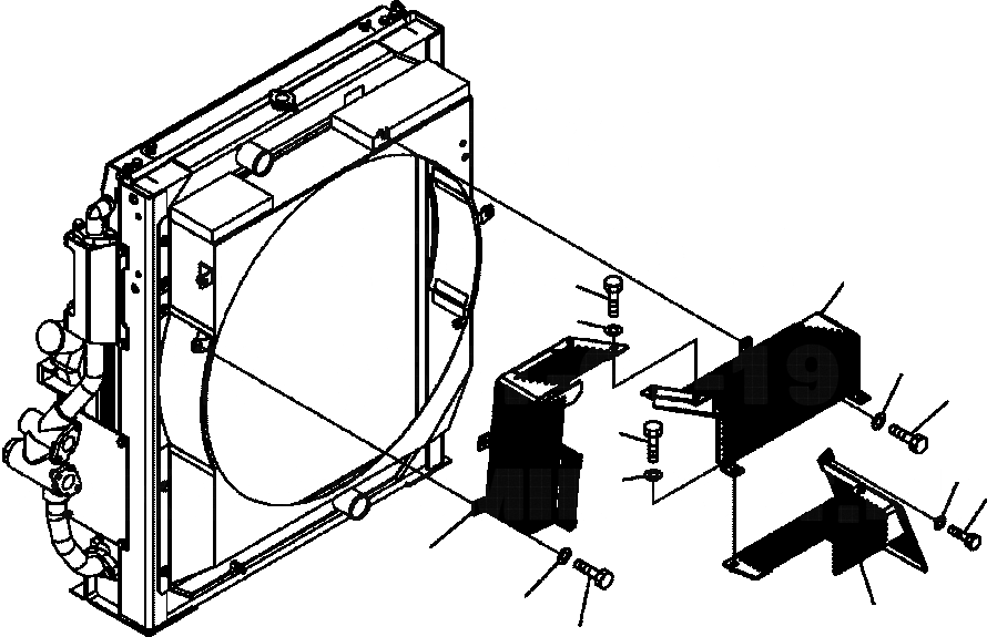 Схема запчастей Komatsu PC300LC-7L - C-A ОХЛАЖД-Е РЕШЕТКА ВЕНТИЛЯТОРА РАДИАТОРА СИСТЕМА ОХЛАЖДЕНИЯ