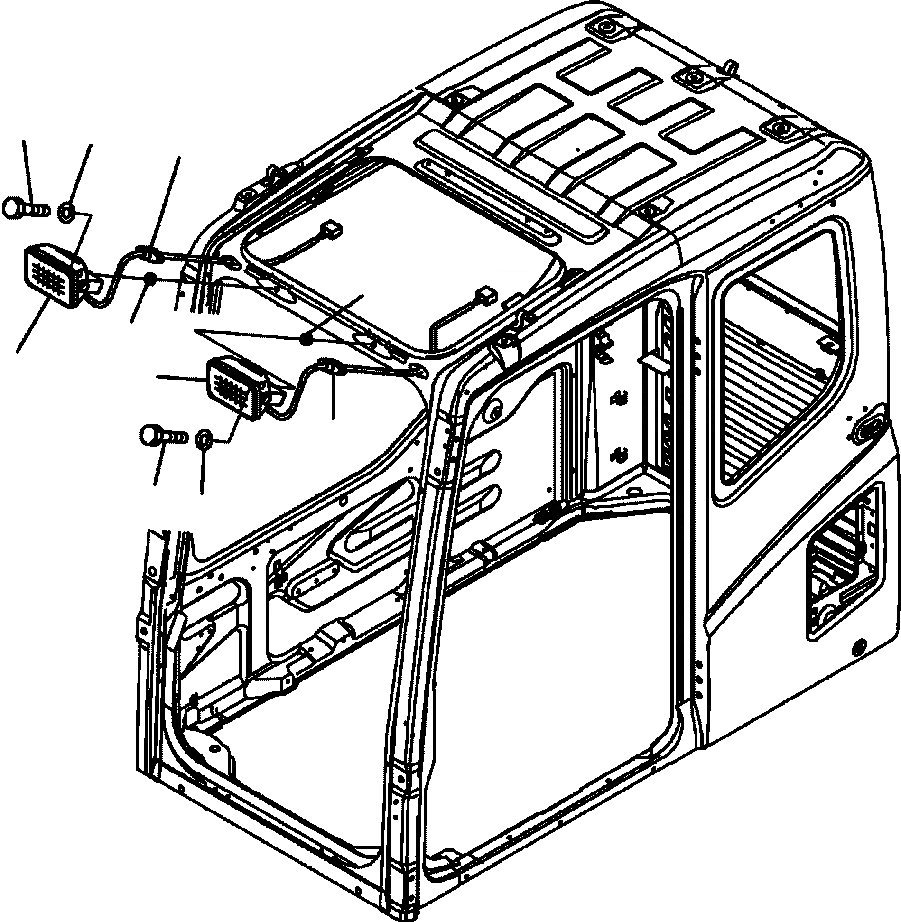 Схема запчастей Komatsu PC300LC-7L - E-A ДОПОЛН. РАБОЧ. ОСВЕЩЕНИЕ заводской номер A8978 ЭЛЕКТРИКА