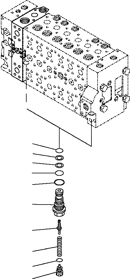 Схема запчастей Komatsu PC300LC-7L - H-8A ОСНОВН. КЛАПАН UNПОГРУЗ. КЛАПАН ASSEMBLY заводской номер A8-A89 ГИДРАВЛИКА