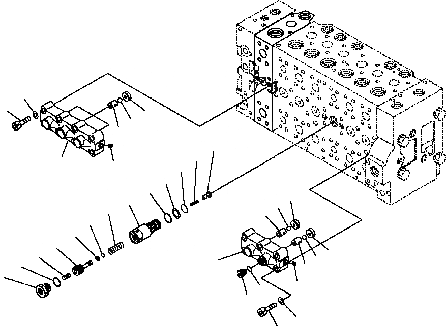 Схема запчастей Komatsu PC300LC-7L - H-A ОСНОВН. КЛАПАН LS DIVIDER КЛАПАН ГИДРАВЛИКА