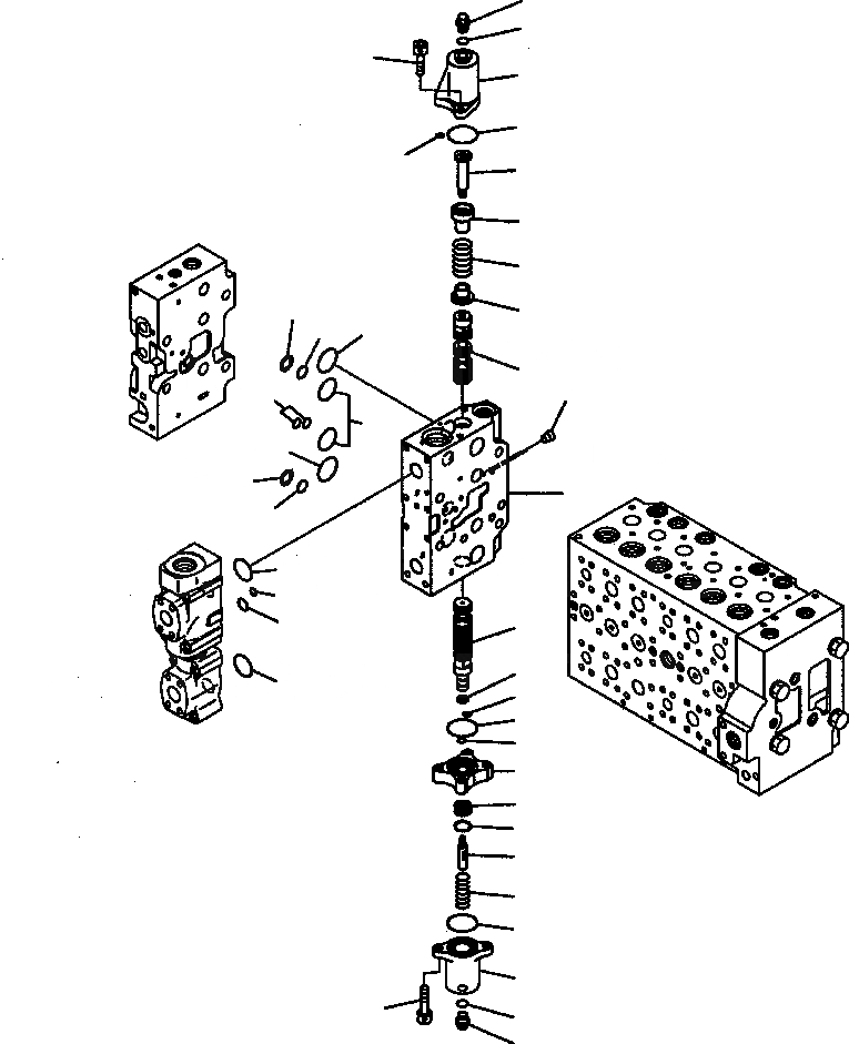 Схема запчастей Komatsu PC300LC-7L - H-7A ОСНОВН. КЛАПАН W/ АКТУАТОР СЕКЦ. ГИДРАВЛИКА
