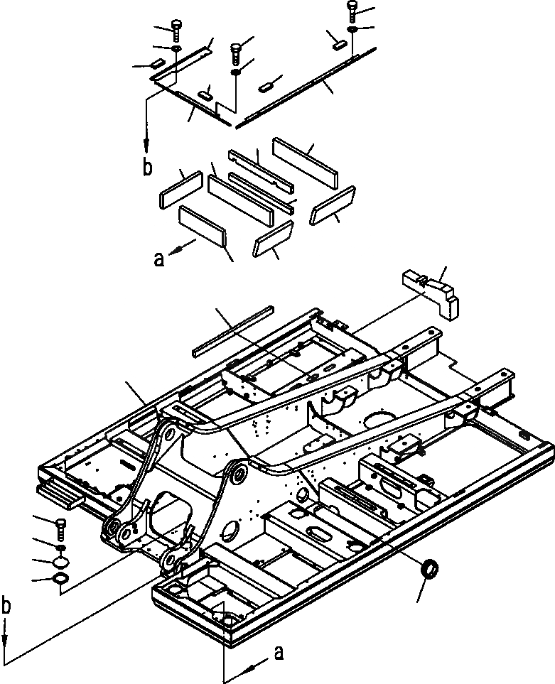 Схема запчастей Komatsu PC300LC-7L - J-A ОСНОВНАЯ РАМА КРЫШКИ И ПРОКЛАДКА (W/ЗАЩИТА НИЖНЕЙ ЧАСТИ) заводской номер A8-A87 ОСНОВНАЯ РАМА И ЕЕ ЧАСТИ