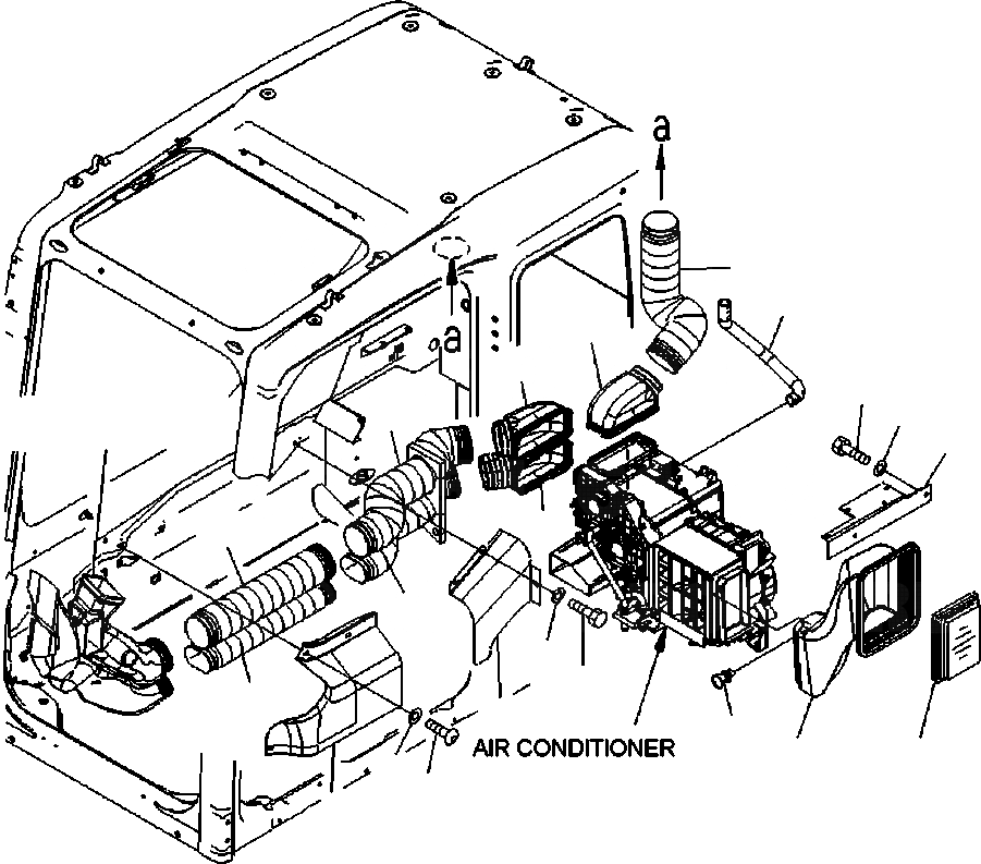 Схема запчастей Komatsu PC300LC-7L - K-A КАБИНА ПЛАСТИНЫ И ВОЗДУХОВОД заводской номер A87- OPERATOR ОБСТАНОВКА И СИСТЕМА УПРАВЛЕНИЯ