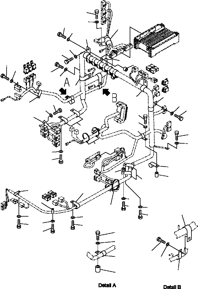 Схема запчастей Komatsu PC300LC-7L - K-7A КАБИНА ОСНОВН. КОНСТРУКЦИЯ КРЕПЛЕНИЕS OPERATOR ОБСТАНОВКА И СИСТЕМА УПРАВЛЕНИЯ