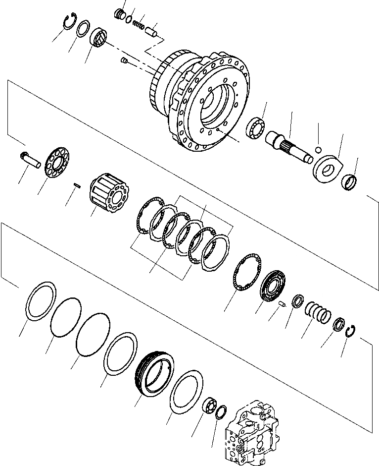 Схема запчастей Komatsu PC300LC-7L - P-A МОТОР ХОДА МОТОР И ТОРМОЗ. заводской номер A8-A8 & A87-A88 F НИЖНЯЯ ГИДРОЛИНИЯ И ЛИНИЯ ХОДА