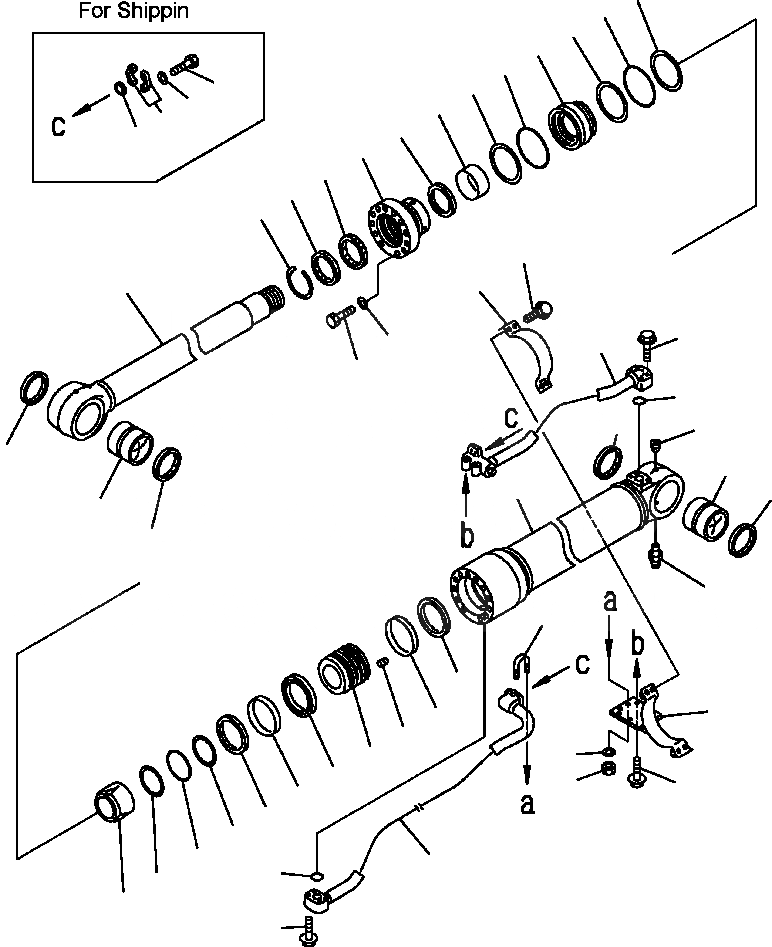 Схема запчастей Komatsu PC300LC-7L - T-A ЦИЛИНДР СТРЕЛЫ РАБОЧЕЕ ОБОРУДОВАНИЕ