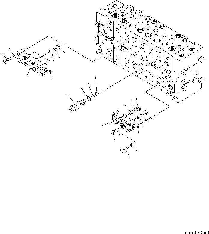 Схема запчастей Komatsu PC300LC-7E0 - ОСНОВН. КЛАПАН ( АКТУАТОР) (LS DIVIDER КЛАПАН) ГИДРАВЛИКА