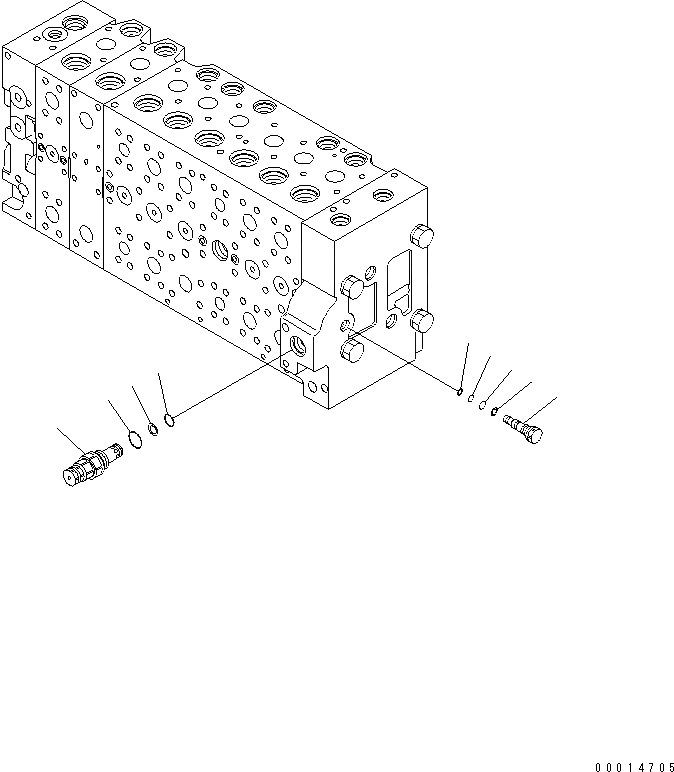 Схема запчастей Komatsu PC300LC-7E0 - ОСНОВН. КЛАПАН ( АКТУАТОР) (КЛАПАН БЕЗОПАСНОСТИ) ГИДРАВЛИКА