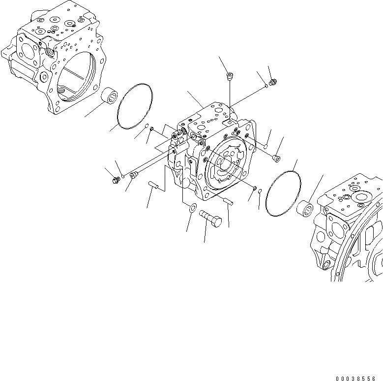 Схема запчастей Komatsu PC300LC-7E0 - ОСНОВН. НАСОС (END КРЫШКА) ГИДРАВЛИКА