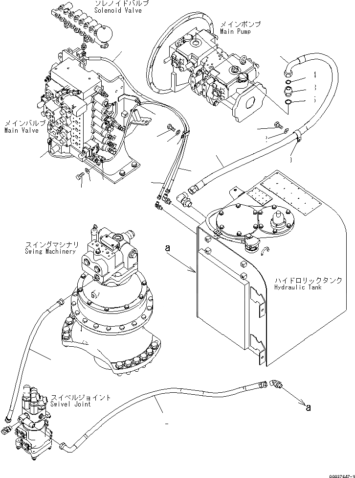 Схема запчастей Komatsu PC300LC-7E0 - ВОЗВРАТН. ЛИНИИ ГИДРАВЛИКА