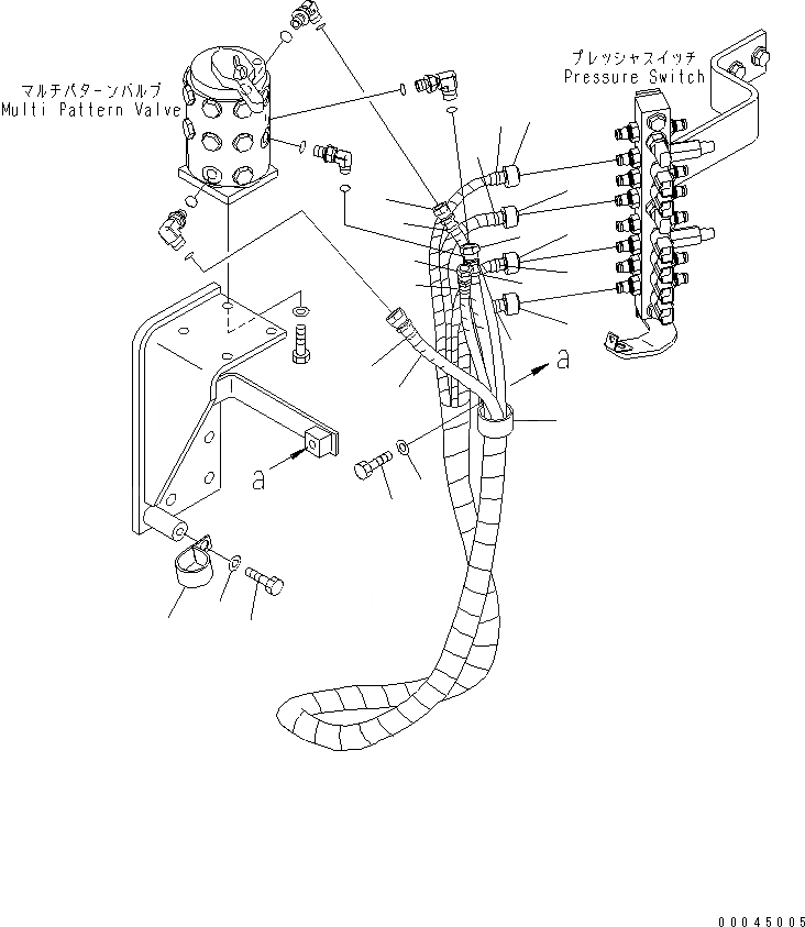 Схема запчастей Komatsu PC300LC-7E0 - MULTI PATTERN КЛАПАН (ШЛАНГИ И КРЕПЛЕНИЕ) ( WAY) (С НАВЕСНОЕ ОБОРУД-Е) ГИДРАВЛИКА