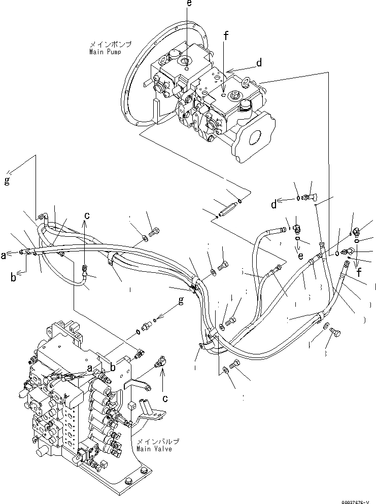 Схема запчастей Komatsu PC300LC-7E0 - LS ЛИНИИ ГИДРАВЛИКА