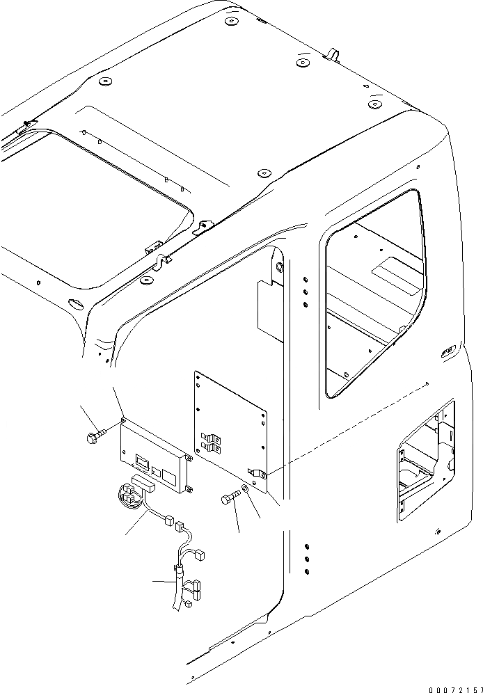 Схема запчастей Komatsu PC300LC-7E0 - КАБИНА (KOMTRAX) КАБИНА ОПЕРАТОРА И СИСТЕМА УПРАВЛЕНИЯ