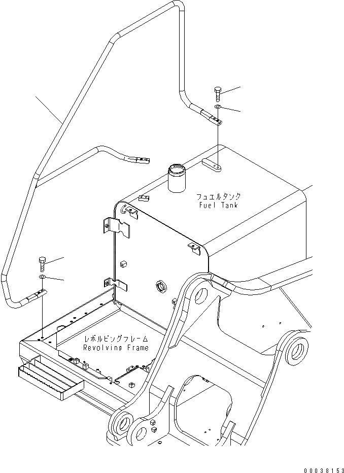 Схема запчастей Komatsu PC300LC-7E0 - HANDRAIL ЧАСТИ КОРПУСА