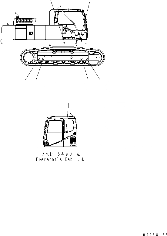 Схема запчастей Komatsu PC300LC-7E0 - ПОГРУЗ. RATING CHART МАРКИРОВКА