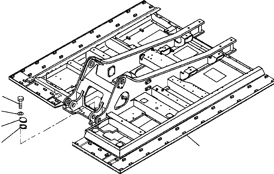 Схема запчастей Komatsu PC300LL-6 - FIG. J-7A ОСНОВНАЯ РАМА - С WALKWAY И HEAVY ПРОТИВОВЕС ОСНОВНАЯ РАМА И ЕЕ ЧАСТИ