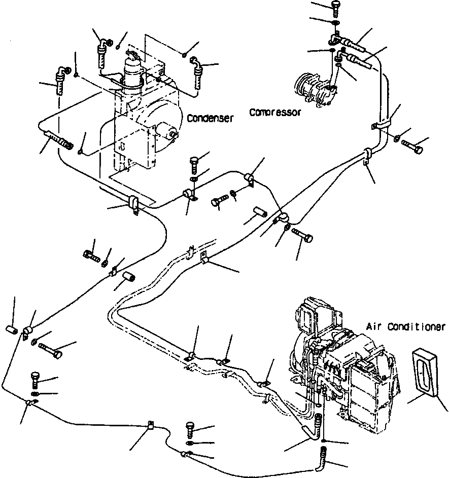 Схема запчастей Komatsu PC300LL-6 - FIG. K7-A КОНДИЦ. ВОЗДУХА С КАБИНОЙ RISER - ЛИНИЯ ОХЛАЖДЕНИЯS КАБИНА ОПЕРАТОРА И СИСТЕМА УПРАВЛЕНИЯ