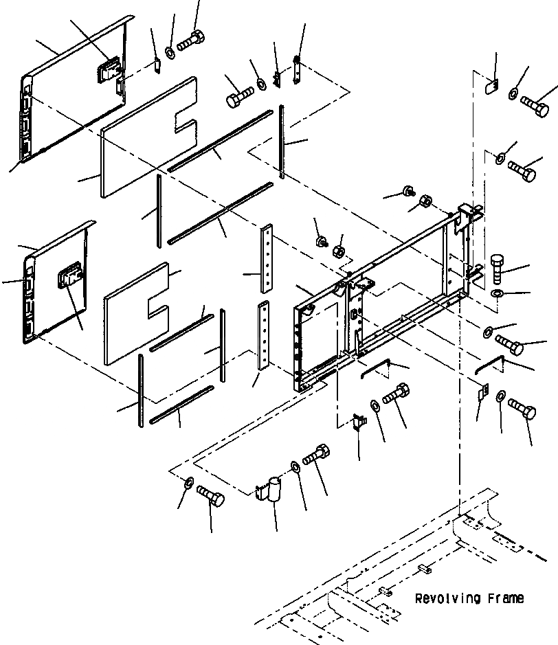 Схема запчастей Komatsu PC300LL-6 - FIG. M-A ПРАВ. ДВЕРЬ - КАБИНА ЧАСТИ КОРПУСА