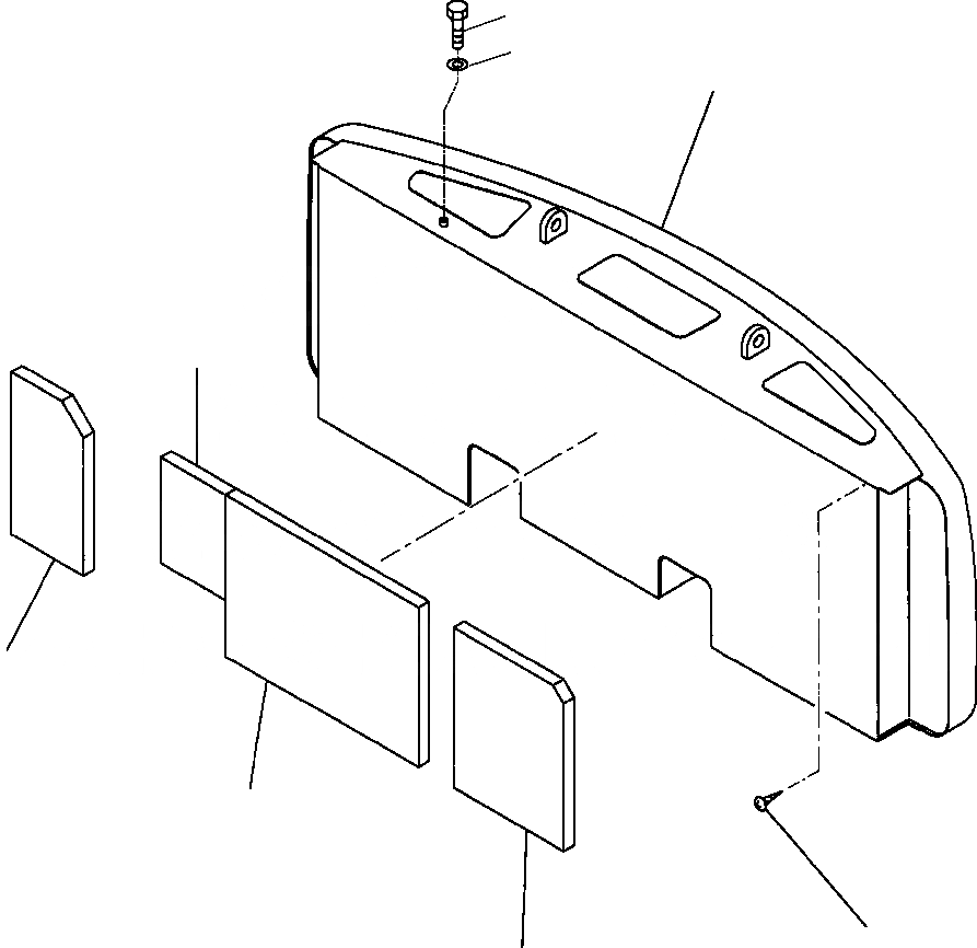 Схема запчастей Komatsu PC300LL-6 - FIG. M-A ПРОТИВОВЕС - 88 KG ЧАСТИ КОРПУСА