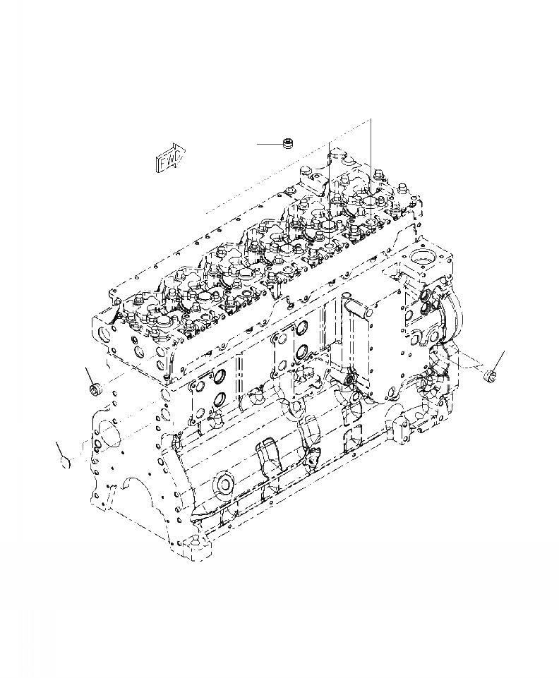 Схема запчастей Komatsu PC300LL-7E0 - A-AA БЛОК ЦИЛИНДРОВ ПЕЧКА ЗАГЛУШКАS ДВИГАТЕЛЬ