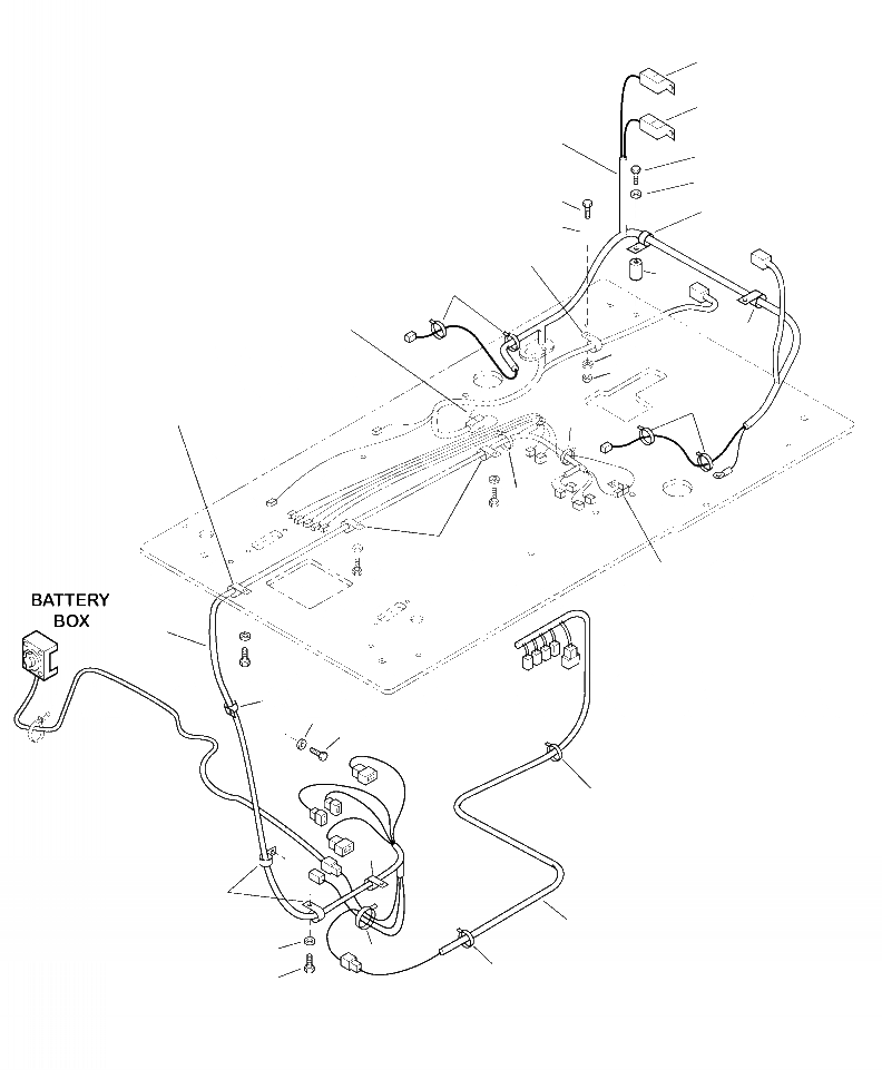 Схема запчастей Komatsu PC300LL-7E0 - E-A ПРОВОДКА 8 И INCH RISERS ЭЛЕКТРИКА