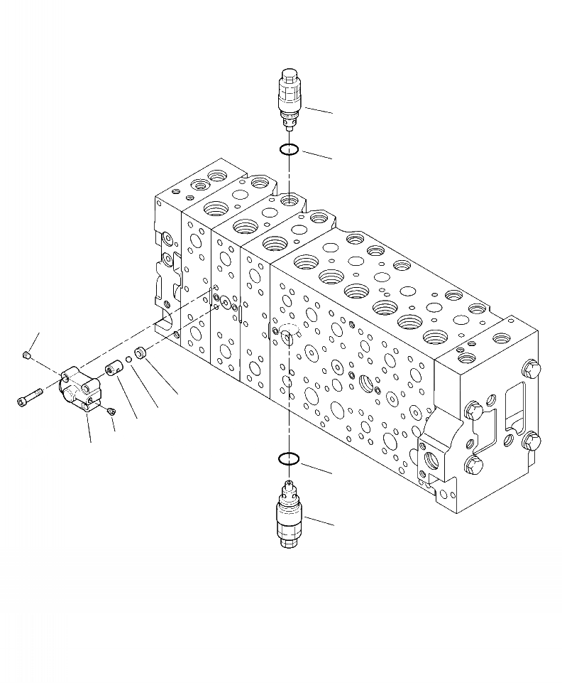 Схема запчастей Komatsu PC300LL-7E0 - H-H ОСНОВН. УПРАВЛЯЮЩ. КЛАПАН PRESSURE COMPENSATION КЛАПАН (/) ГИДРАВЛИКА