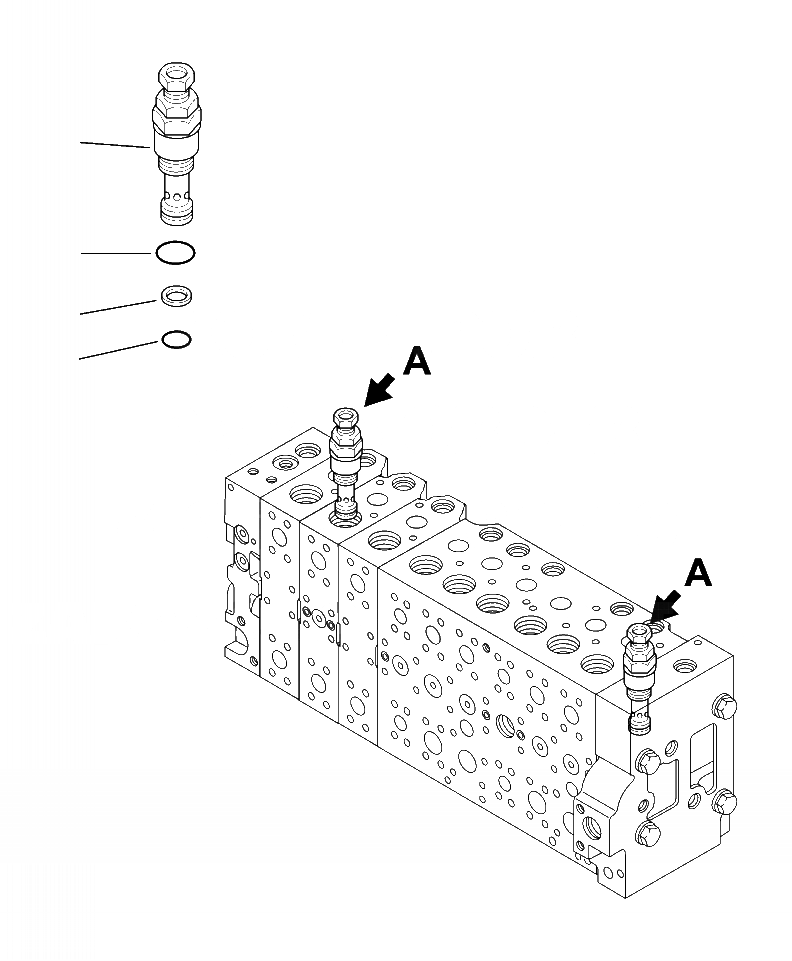 Схема запчастей Komatsu PC300LL-7E0 - H-H9 ОСНОВН. УПРАВЛЯЮЩ. КЛАПАН РАЗГРУЗ. КЛАПАН ГИДРАВЛИКА