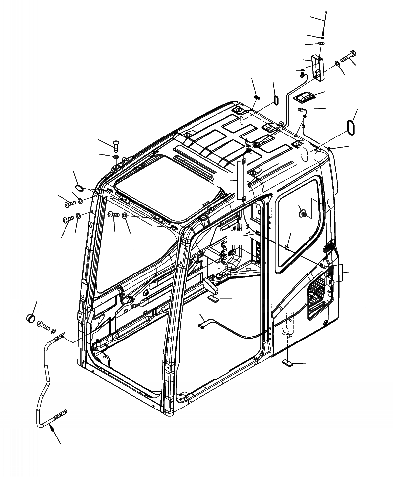 Схема запчастей Komatsu PC300LL-7E0 - K-H КАБИНА ЗАГЛУШКА БОЛТ И АНТЕННА OPERATOR\XD S ОБСТАНОВКА И СИСТЕМА УПРАВЛЕНИЯ