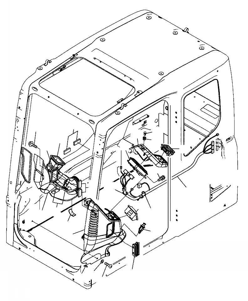 Схема запчастей Komatsu PC300LL-7E0 - K-H КАБИНА MULTI-СИСТЕМА МОНИТОРА OPERATOR\XD S ОБСТАНОВКА И СИСТЕМА УПРАВЛЕНИЯ