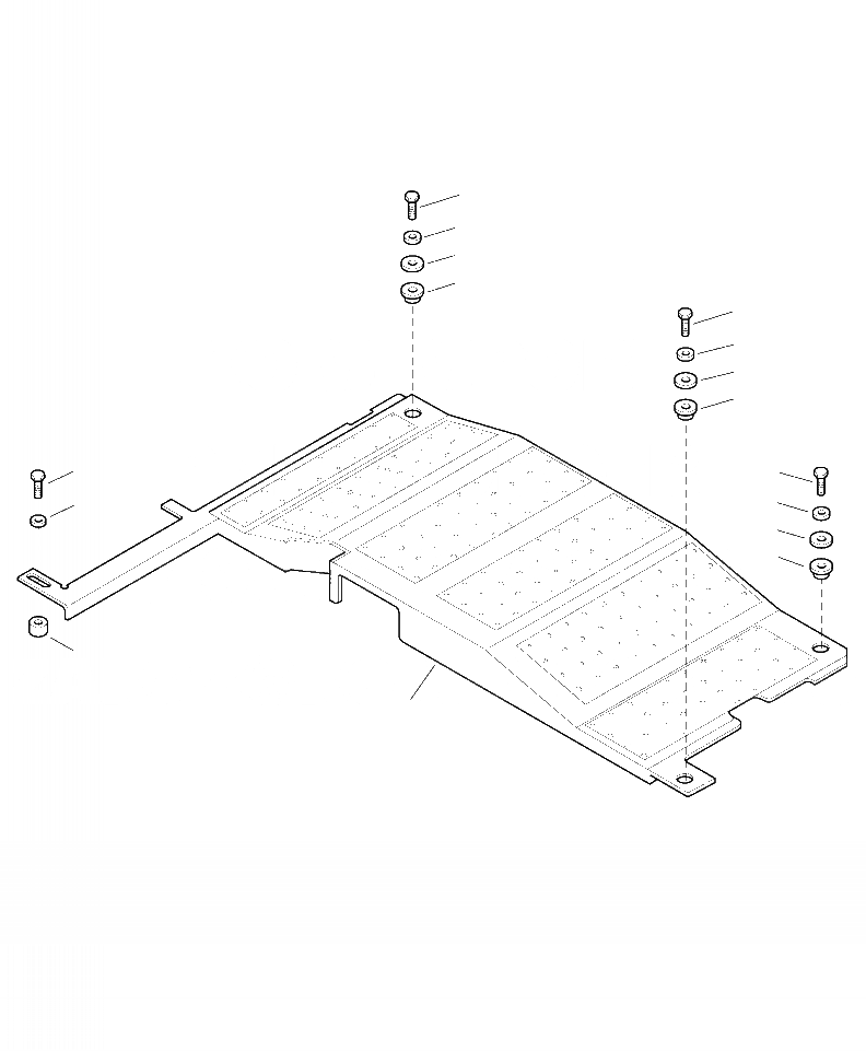 Схема запчастей Komatsu PC300LL-7E0 - M-A ЗАДН. ENTRY WALKWAY ЧАСТИ КОРПУСА