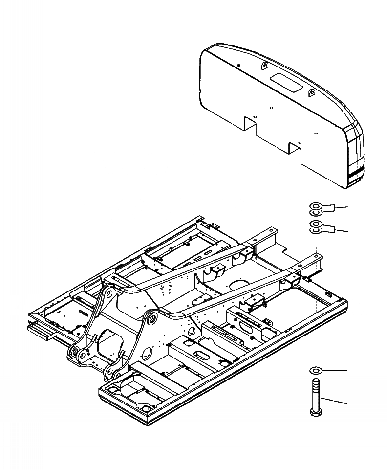 Схема запчастей Komatsu PC300LL-7E0 - M-H ПРОТИВОВЕС КРЕПЛЕНИЕ ЧАСТИ КОРПУСА