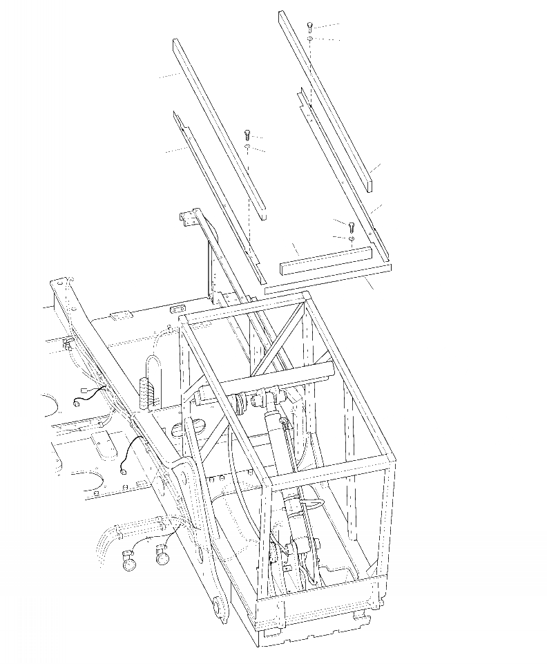 Схема запчастей Komatsu PC300LL-7E0 - M8-7C КАБИНА ЮБКАS ЧАСТИ КОРПУСА