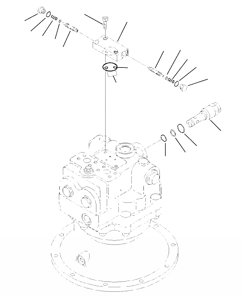 Схема запчастей Komatsu PC300LL-7E0 - N-A МОТОР ПОВОРОТА (/) ПОВОРОТН. КРУГ И КОМПОНЕНТЫ