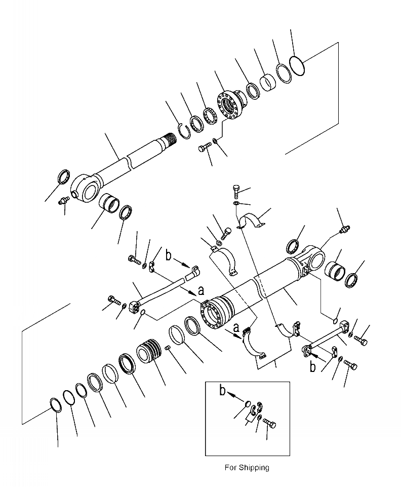 Схема запчастей Komatsu PC300LL-7E0 - T-H ЦИЛИНДР КОВША (заводской номер A8-A8 ) РАБОЧЕЕ ОБОРУДОВАНИЕ