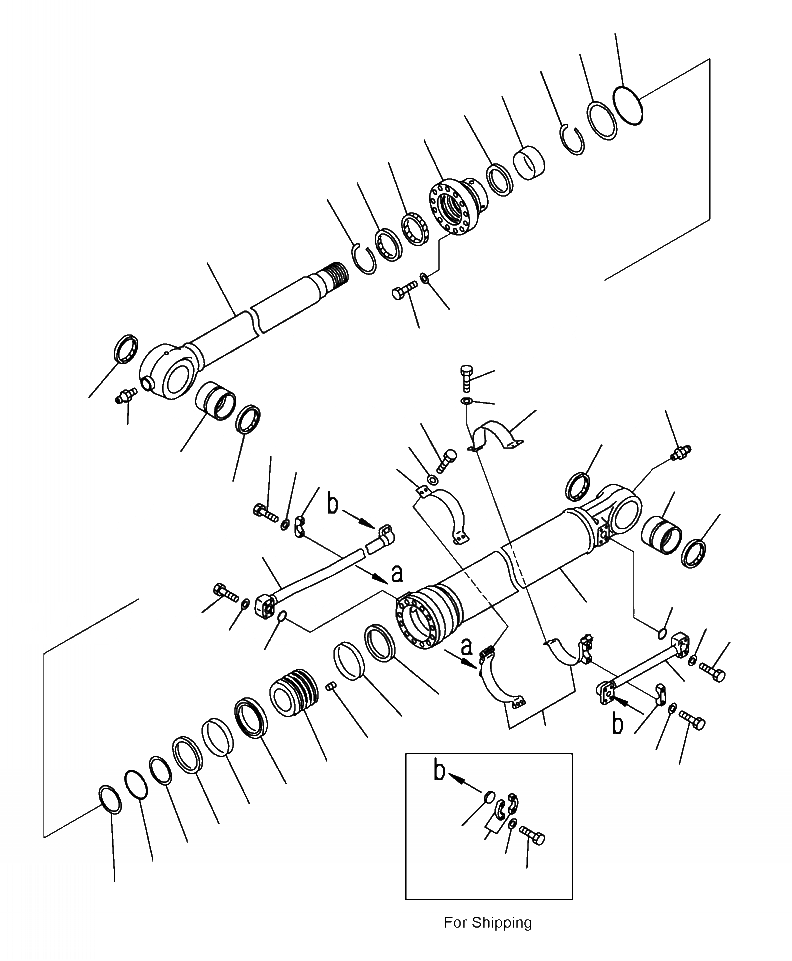 Схема запчастей Komatsu PC300LL-7E0 - T-H ЦИЛИНДР КОВША (заводской номер A8- ) РАБОЧЕЕ ОБОРУДОВАНИЕ