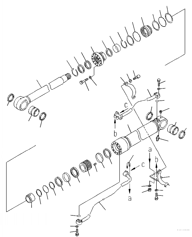 Схема запчастей Komatsu PC300LL-7E0 - T-A LOG ПОГРУЗ. ЦИЛИНДР СТРЕЛЫ РАБОЧЕЕ ОБОРУДОВАНИЕ