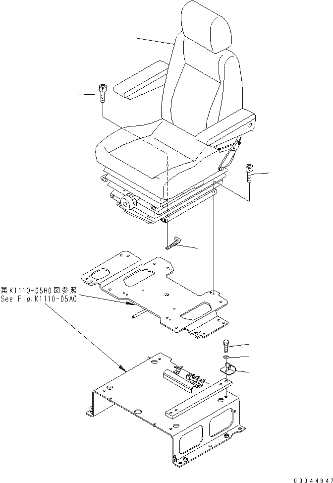 Схема запчастей Komatsu PC308USLC-3E0-W1 - СИДЕНЬЕ ОПЕРАТОРА (С ПОДВЕСКОЙ) (ДЛЯ США) КАБИНА ОПЕРАТОРА И СИСТЕМА УПРАВЛЕНИЯ