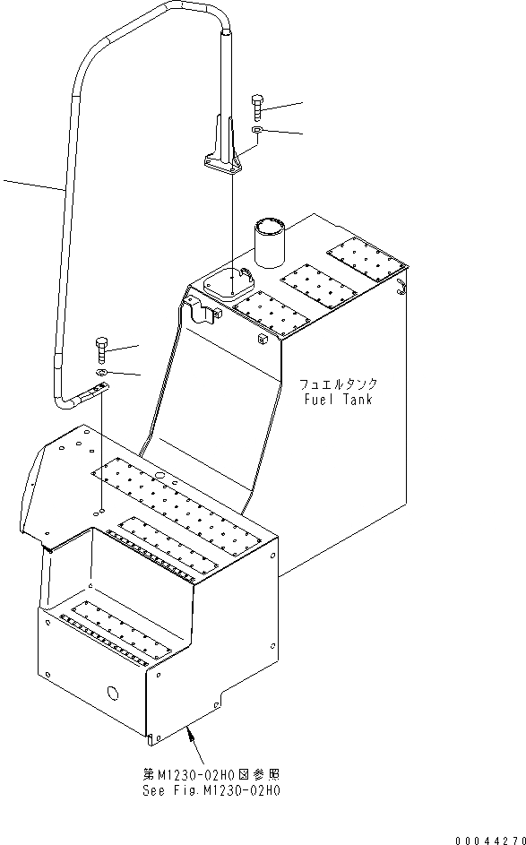 Схема запчастей Komatsu PC308USLC-3E0-W1 - HANDRAIL ЧАСТИ КОРПУСА